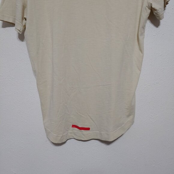 Buck Mason Mens Short Sleeve Curved Hem Slub T-Shirt Size S Light yellow - Picture 4 of 7